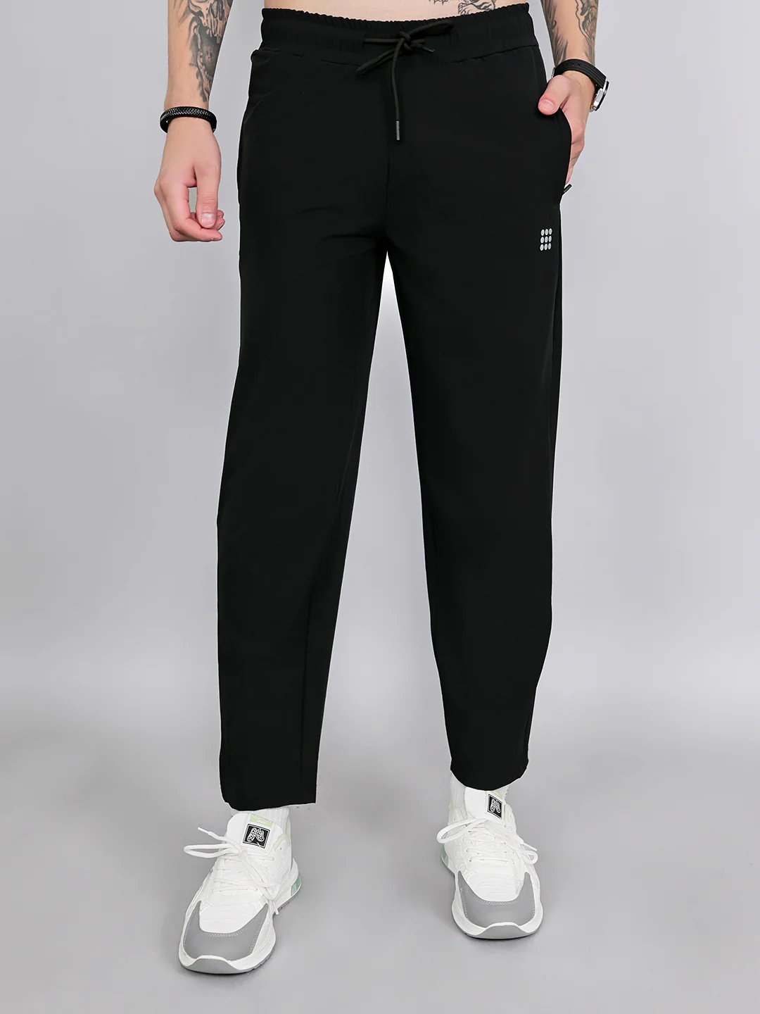Rock.it Men Black Solid Regular Fit Lower