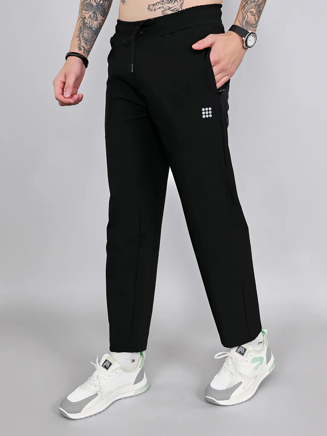 Rock.it Men Black Solid Regular Fit Lower - Image 2