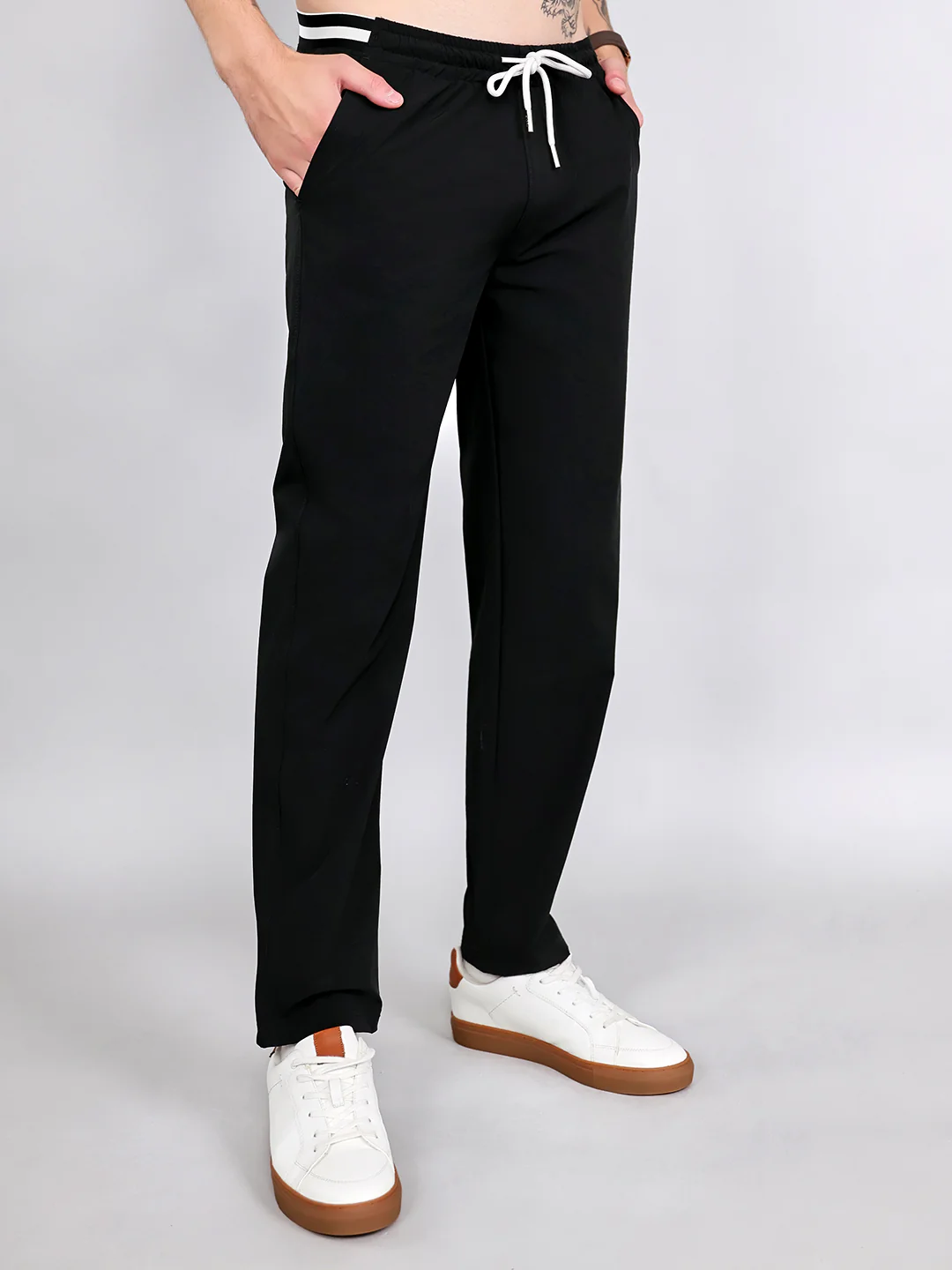 Rock.it Men Black Solid Regular Fit Lower - Image 3