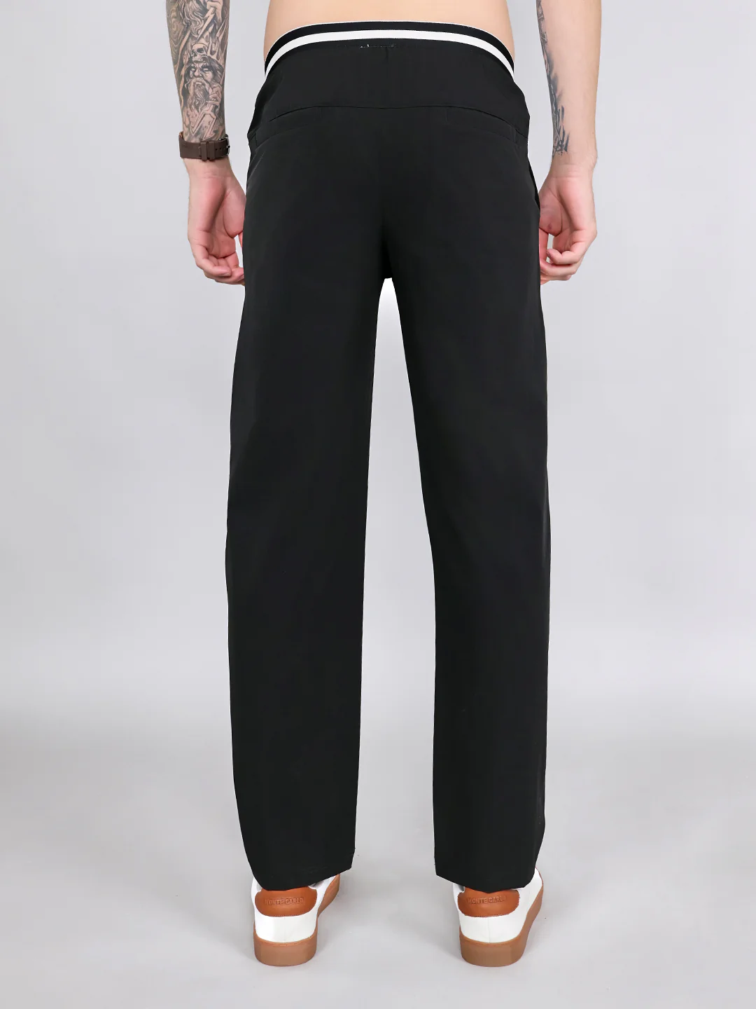Rock.it Men Black Solid Regular Fit Lower - Image 4