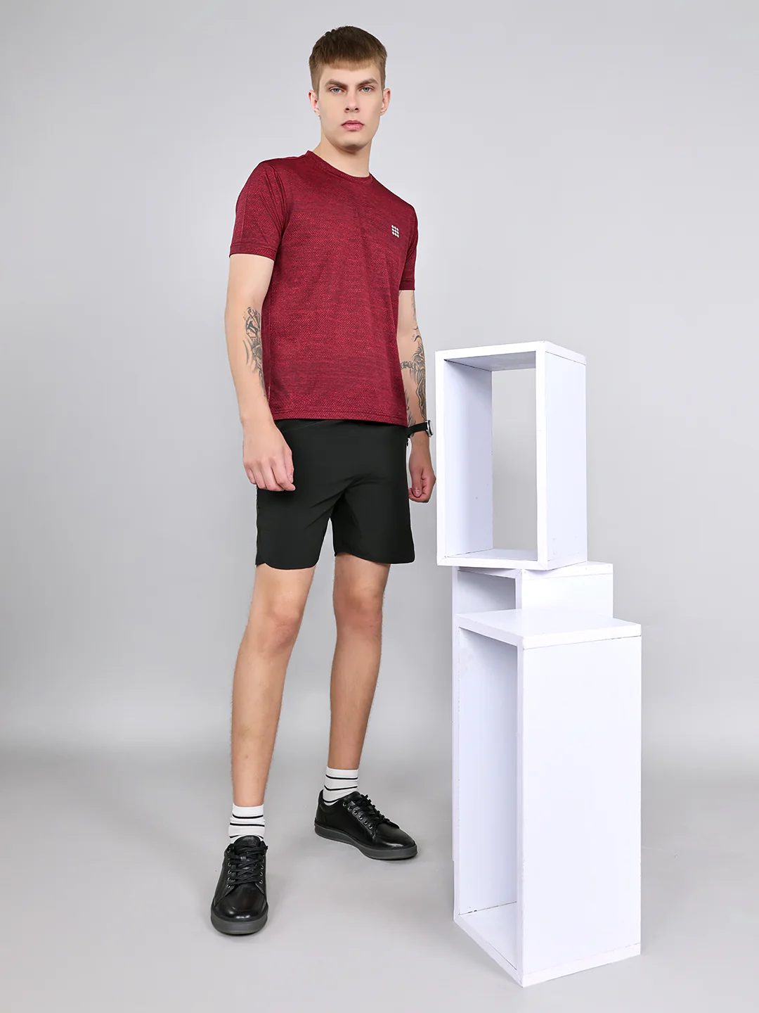 Rock.it Men Black Solid Regular Fit Shorts - Image 6