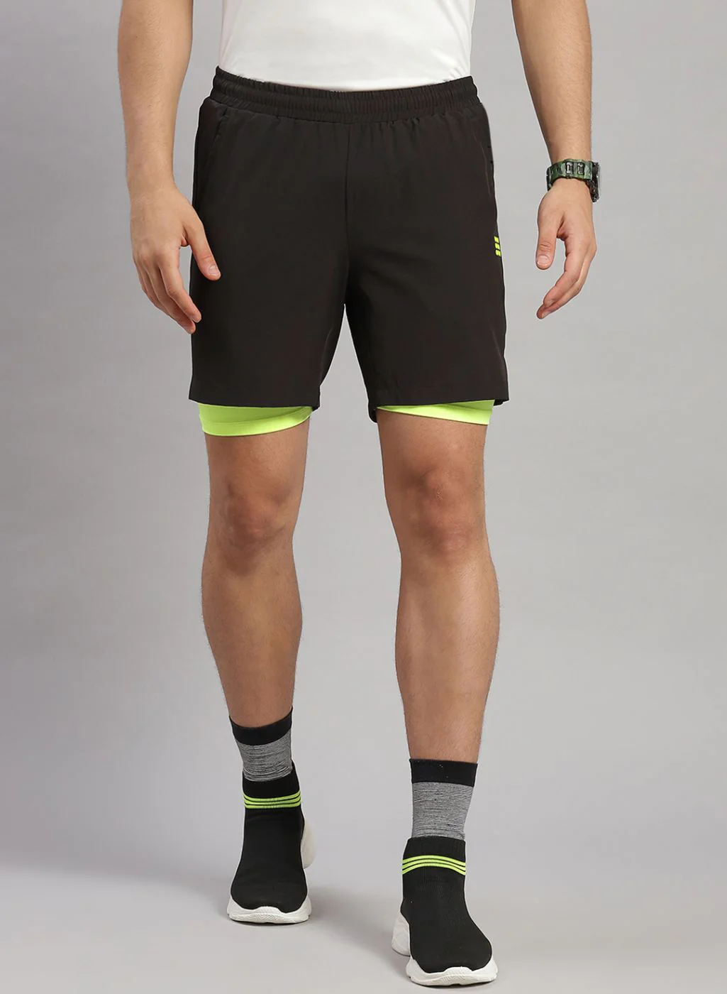 Rock.it Men Black Solid Short - Image 3