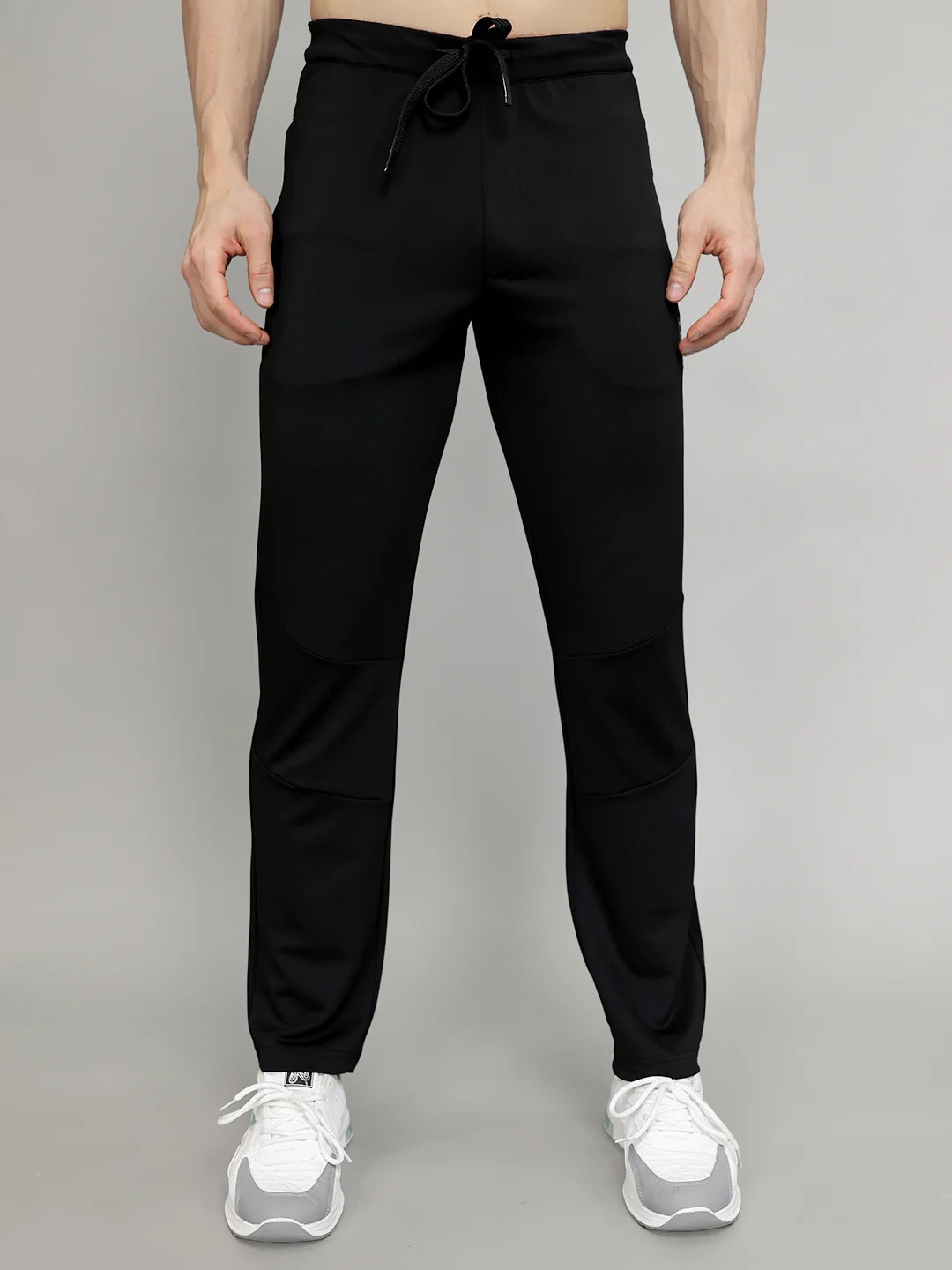 Rock.it Men Black Solid Slim Fit Lower
