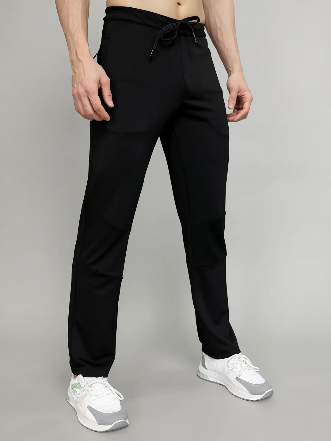 Rock.it Men Black Solid Slim Fit Lower - Image 3