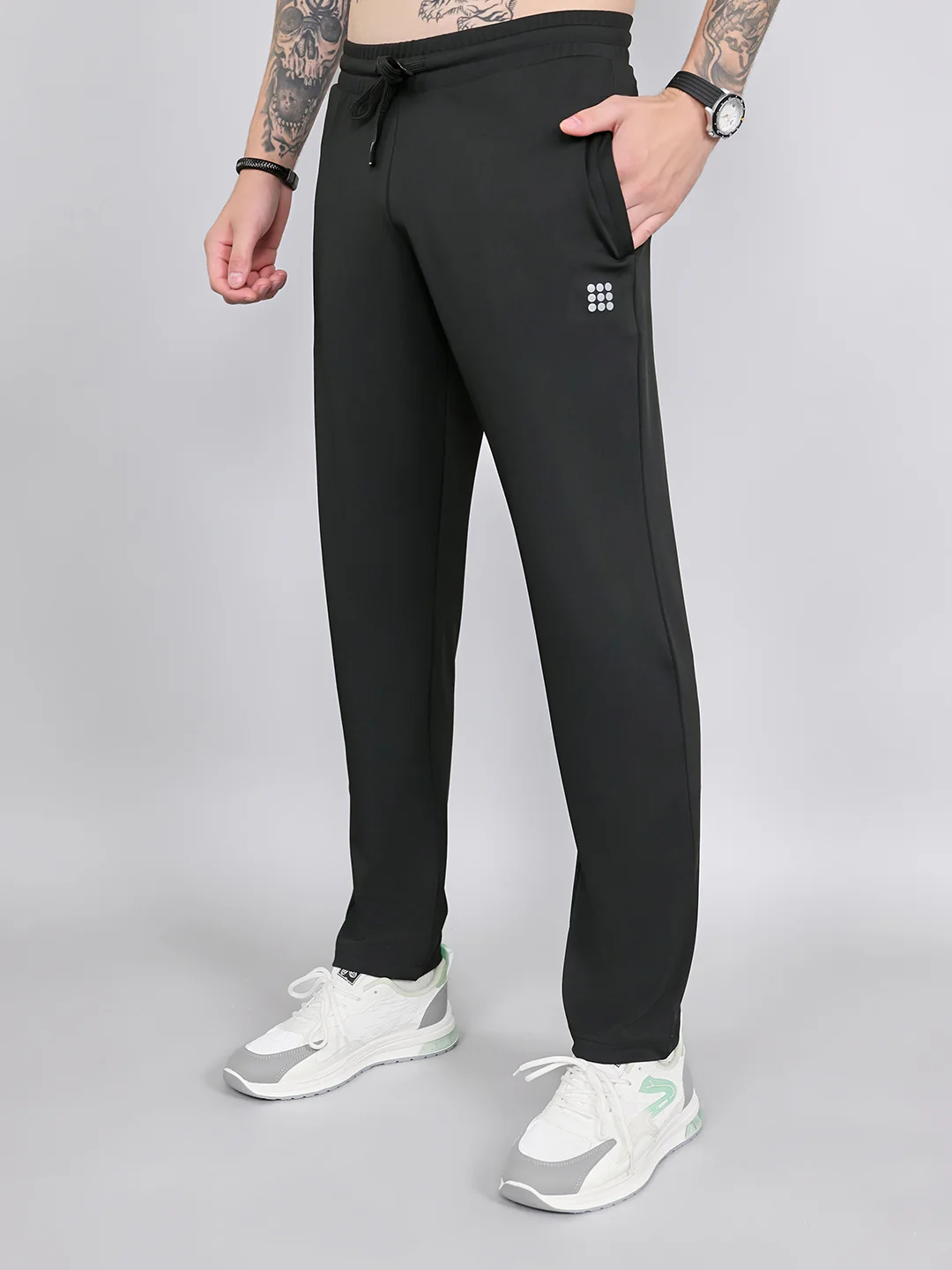 Rock.it Men Black Solid Smart Fit Lower - Image 3
