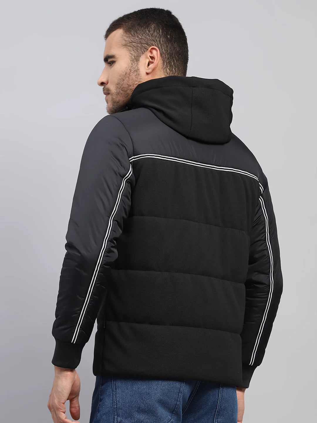Rock.it Men Black Solid Stand Collar Full Sleeve Jacket - Image 5