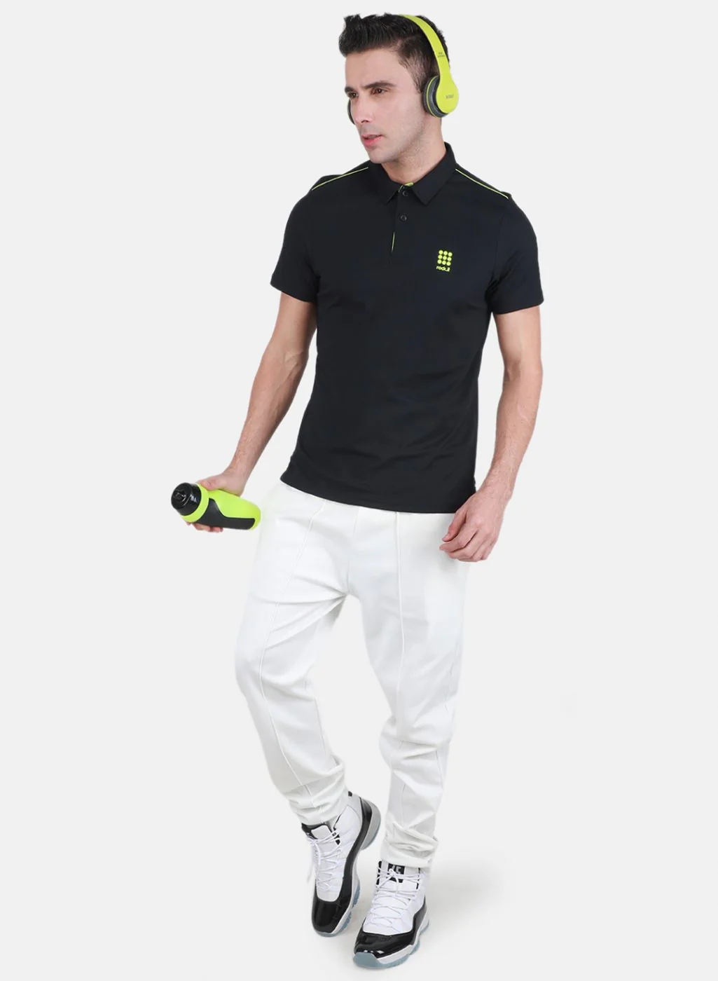 Rock.it Men Black Solid T-Shirt - Image 4