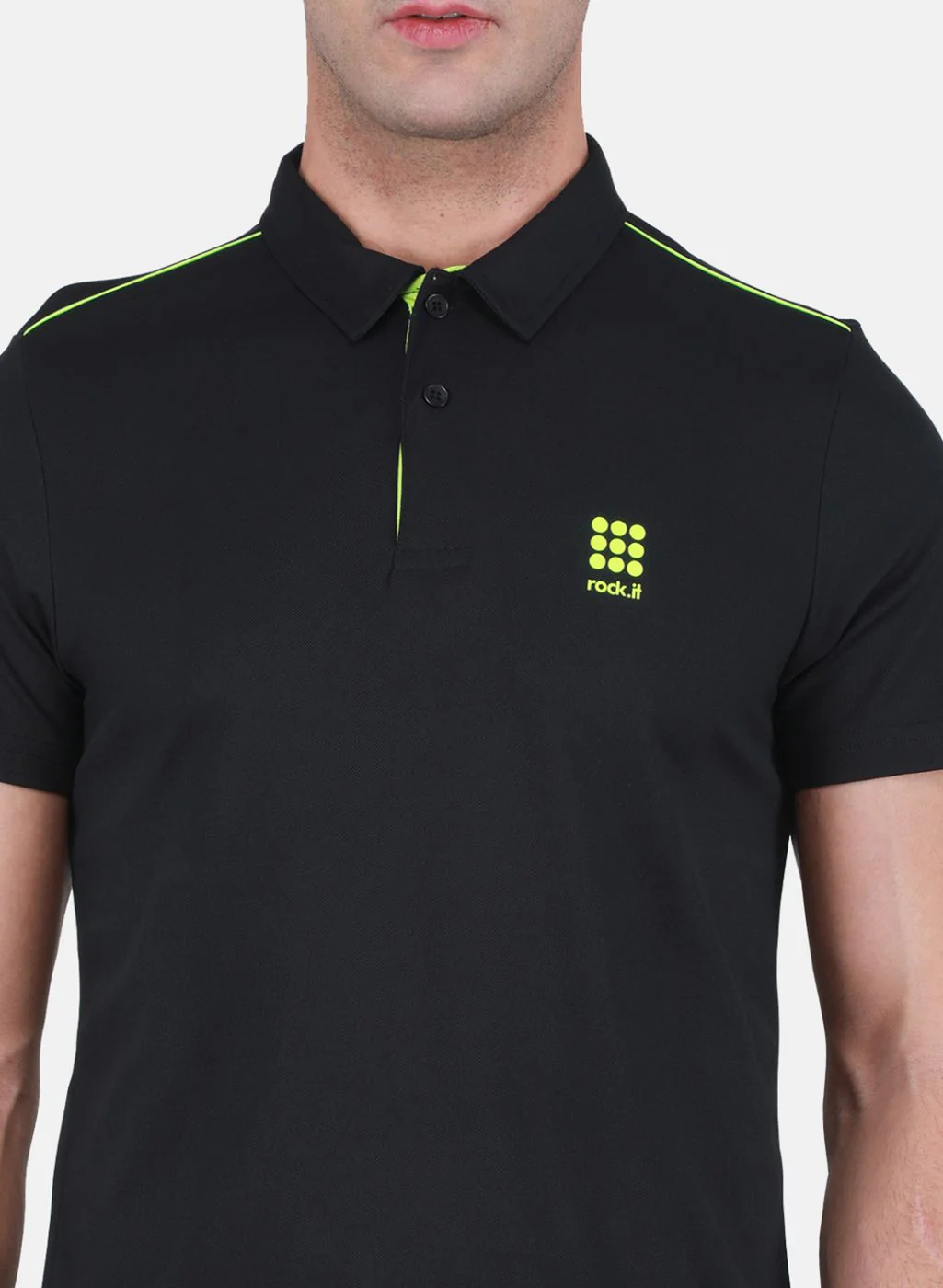 Rock.it Men Black Solid T-Shirt - Image 5