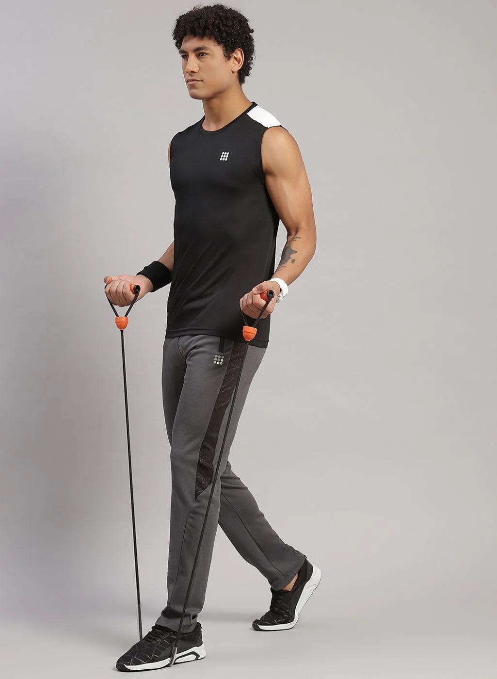 Rock.it Men Black Solid T-Shirt - Image 5