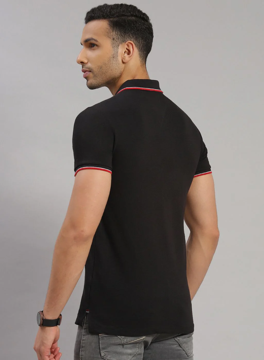 Rock.it Men Black Solid T-Shirt - Image 5