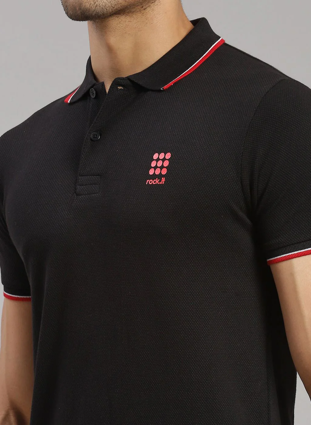 Rock.it Men Black Solid T-Shirt - Image 6