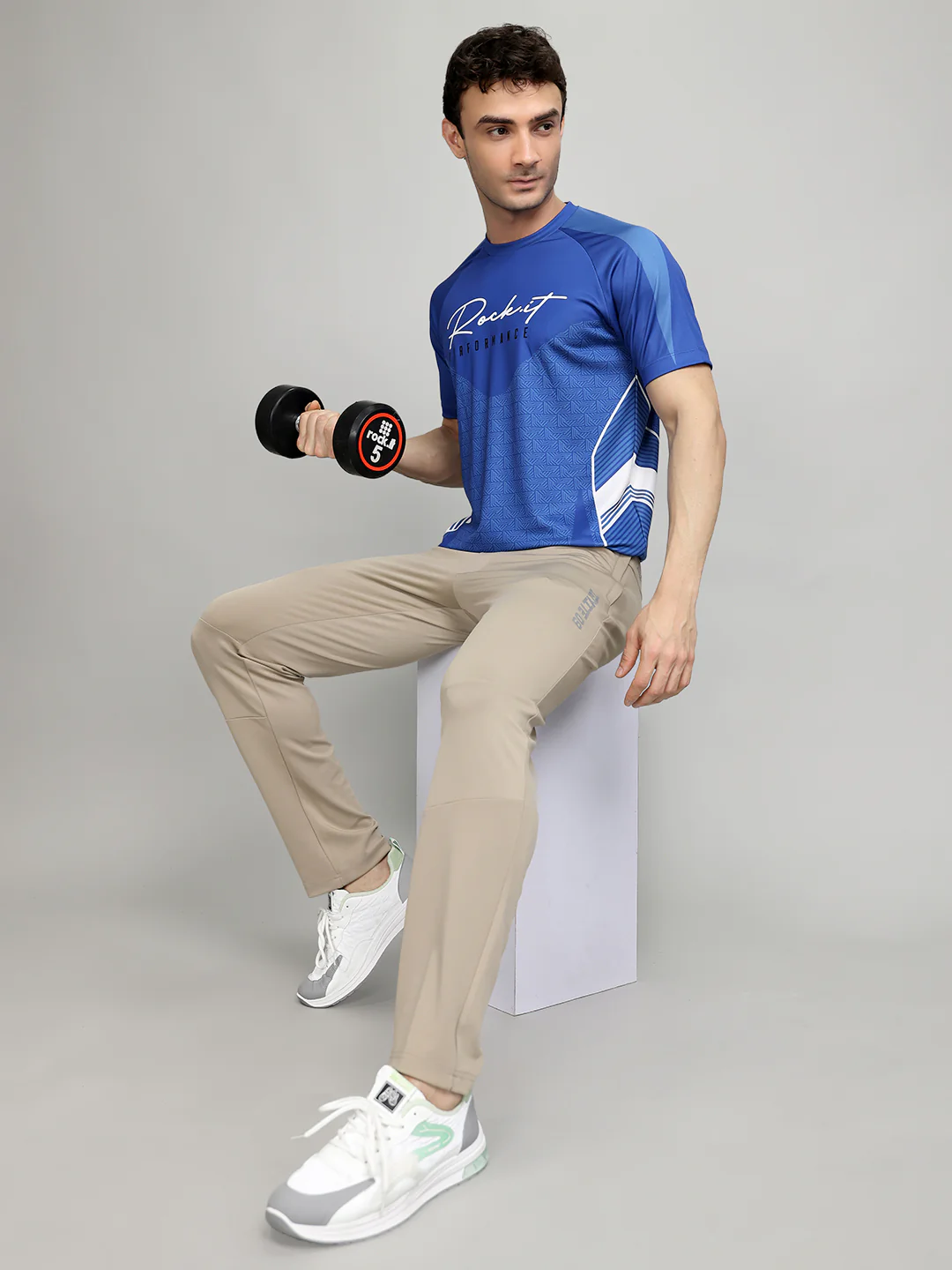 Rock.it Men Blue Printed Round Neck Half Sleeve T-Shirt - Image 6