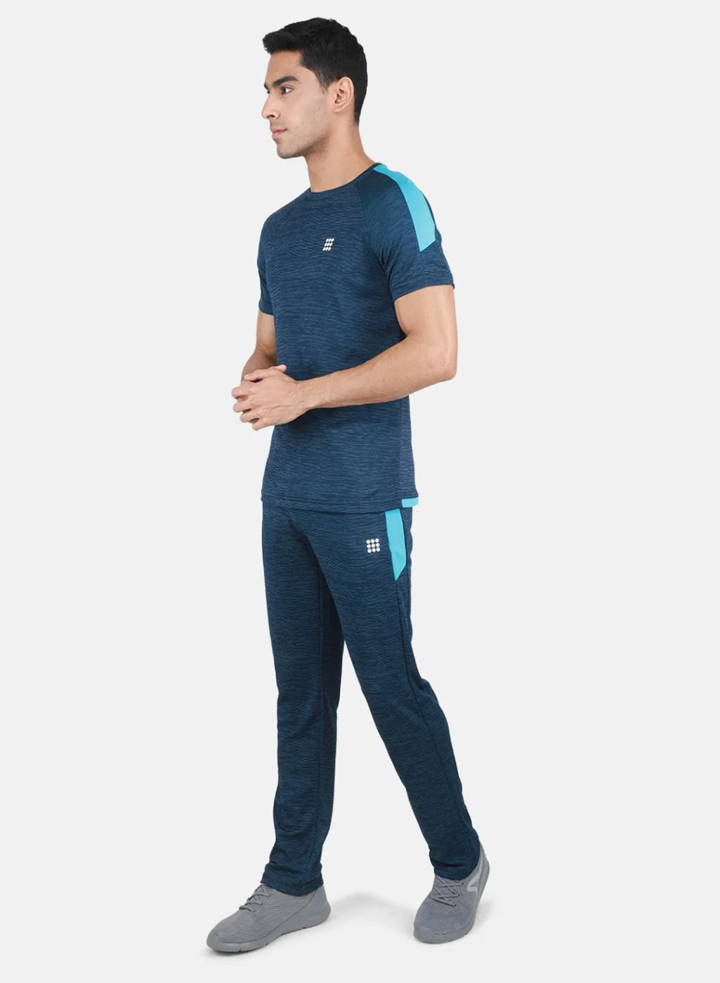 Rock.it Men Blue Self Design Tracksuit - Image 3