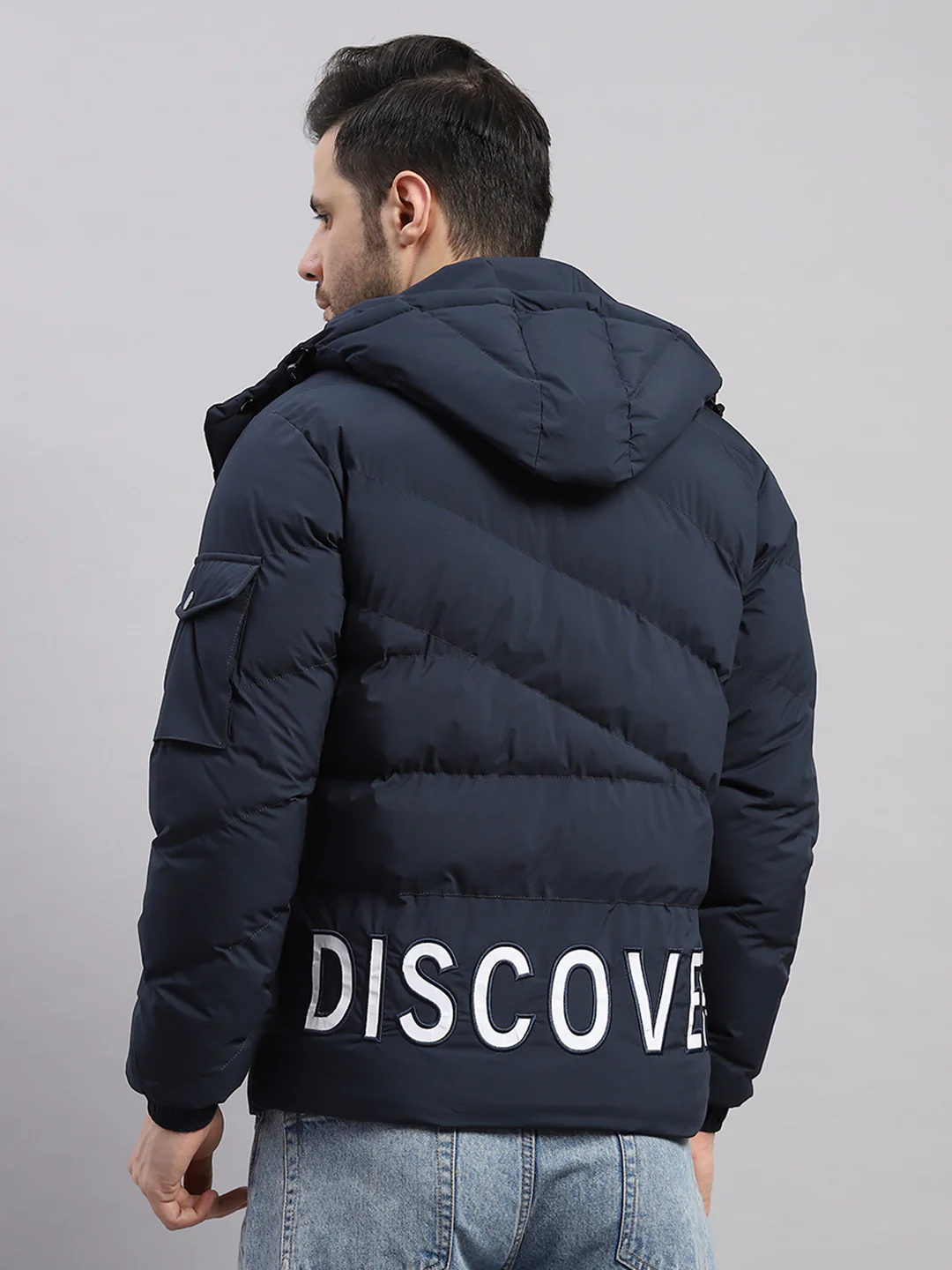 Rock.it Men Blue Solid Collar Full Sleeve Jacket - Image 5