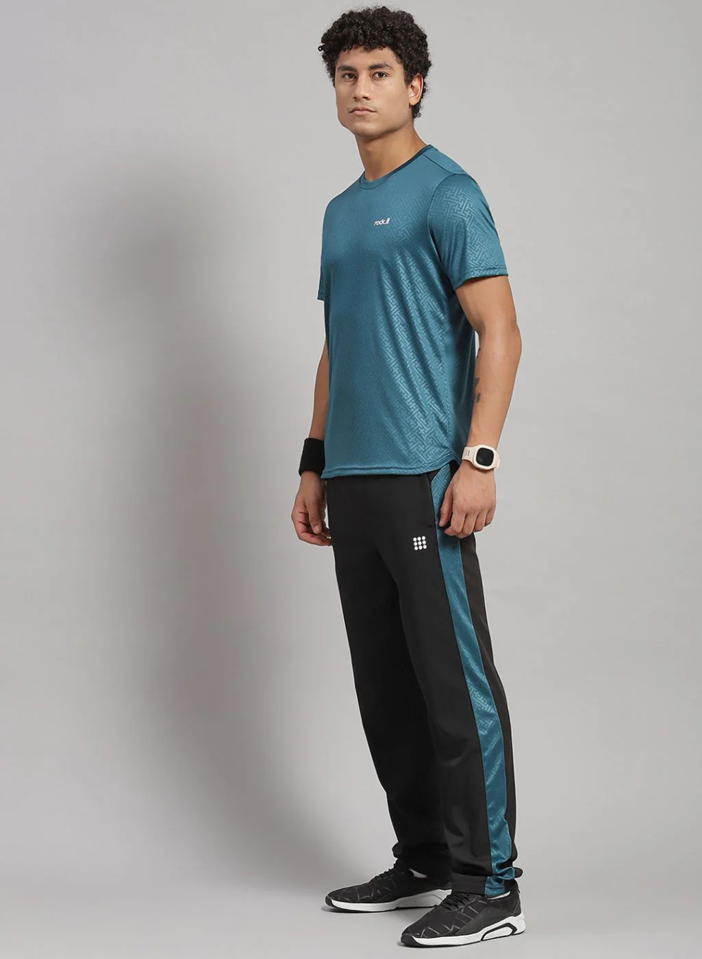 Rock.it Men Blue Solid Lower Set - Image 2