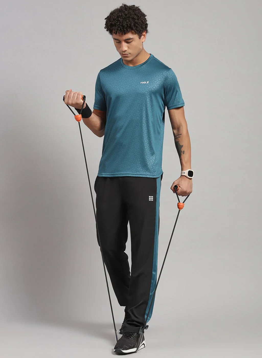 Rock.it Men Blue Solid Lower Set - Image 5