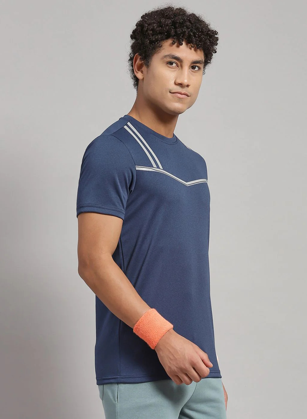 Rock.it Men Blue Solid T-Shirt - Image 3