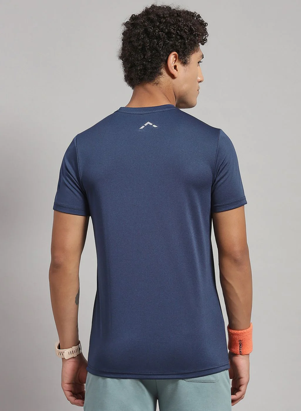 Rock.it Men Blue Solid T-Shirt - Image 4