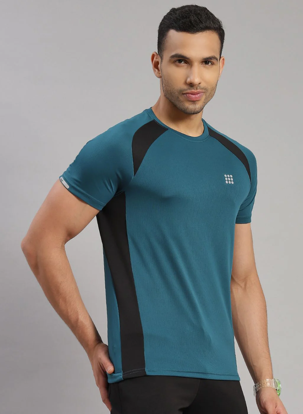 Rock.it Men Blue Solid T-Shirt - Image 4