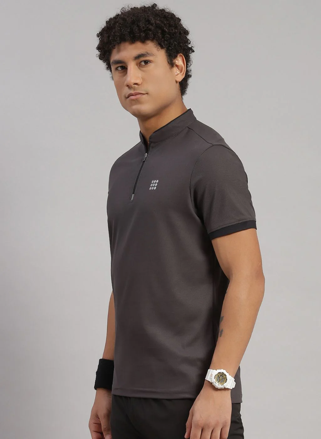 Rock.it Men Blue Solid T-Shirt - Image 2