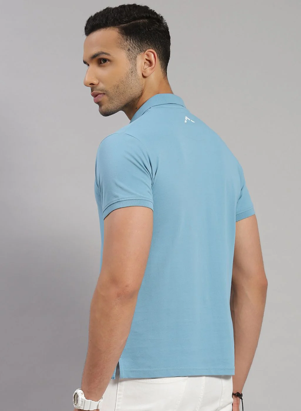 Rock.it Men Blue Solid T-Shirt - Image 4