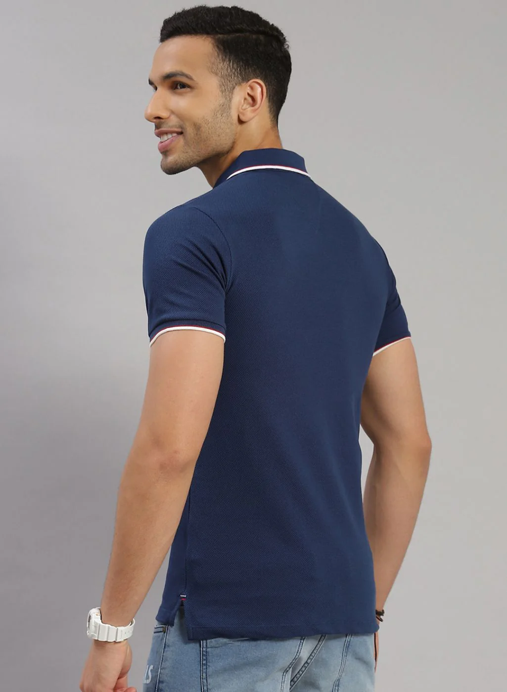 Rock.it Men Blue Solid T-Shirt - Image 5