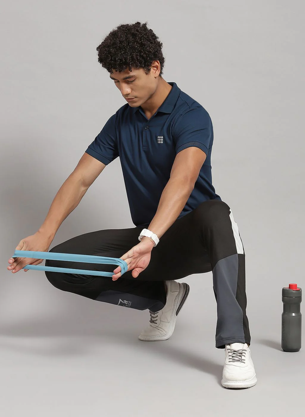 Rock.it Men Blue Solid T-Shirt