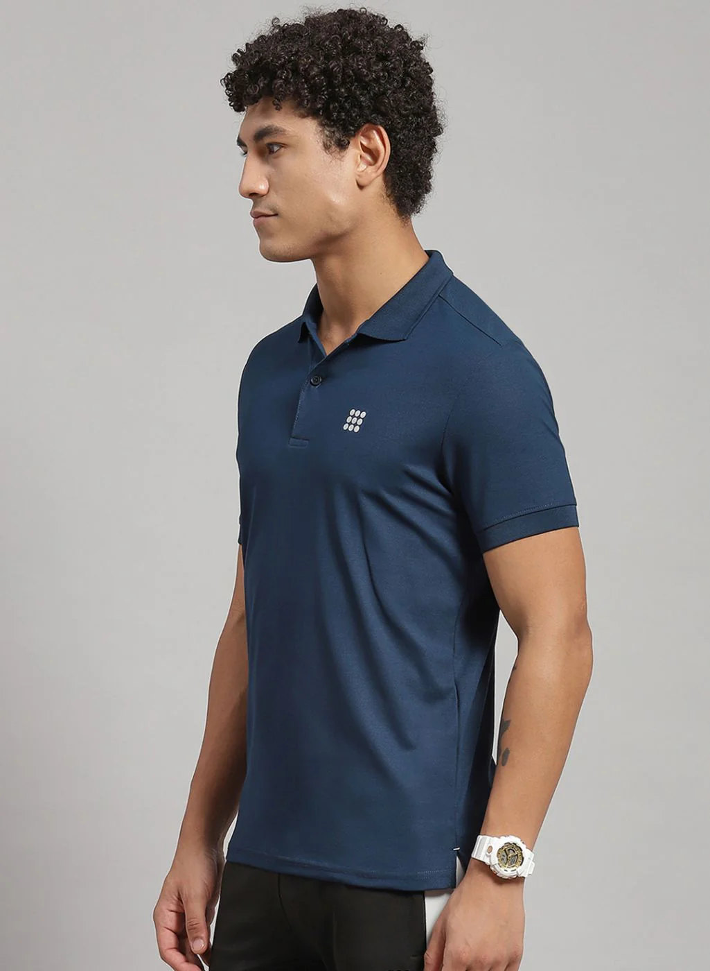 Rock.it Men Blue Solid T-Shirt - Image 3