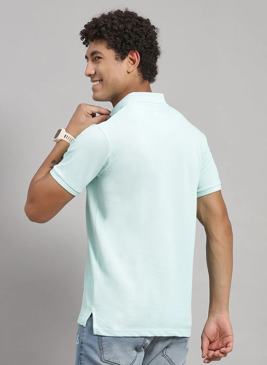 Rock.it Men Blue Solid T-Shirt - Image 4