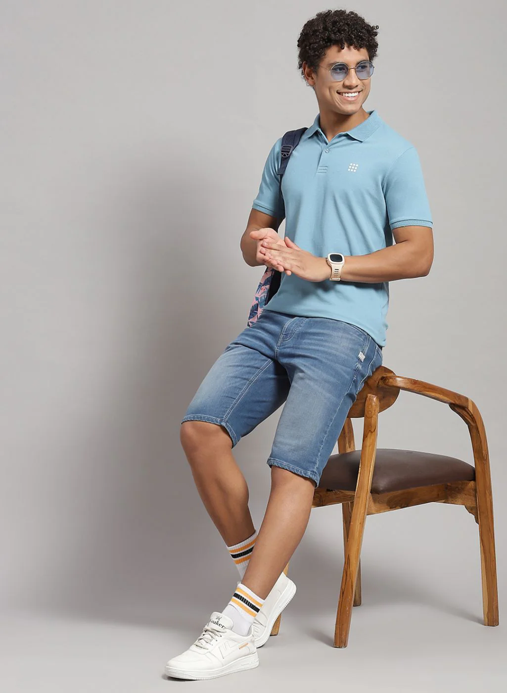 Rock.it Men Blue Solid T-Shirt - Image 5