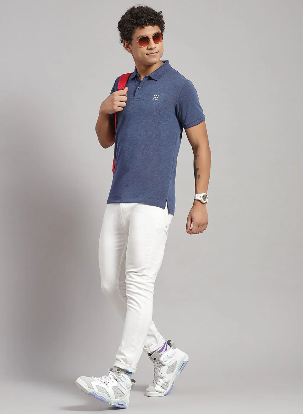 Rock.it Men Blue Solid T-Shirt - Image 5