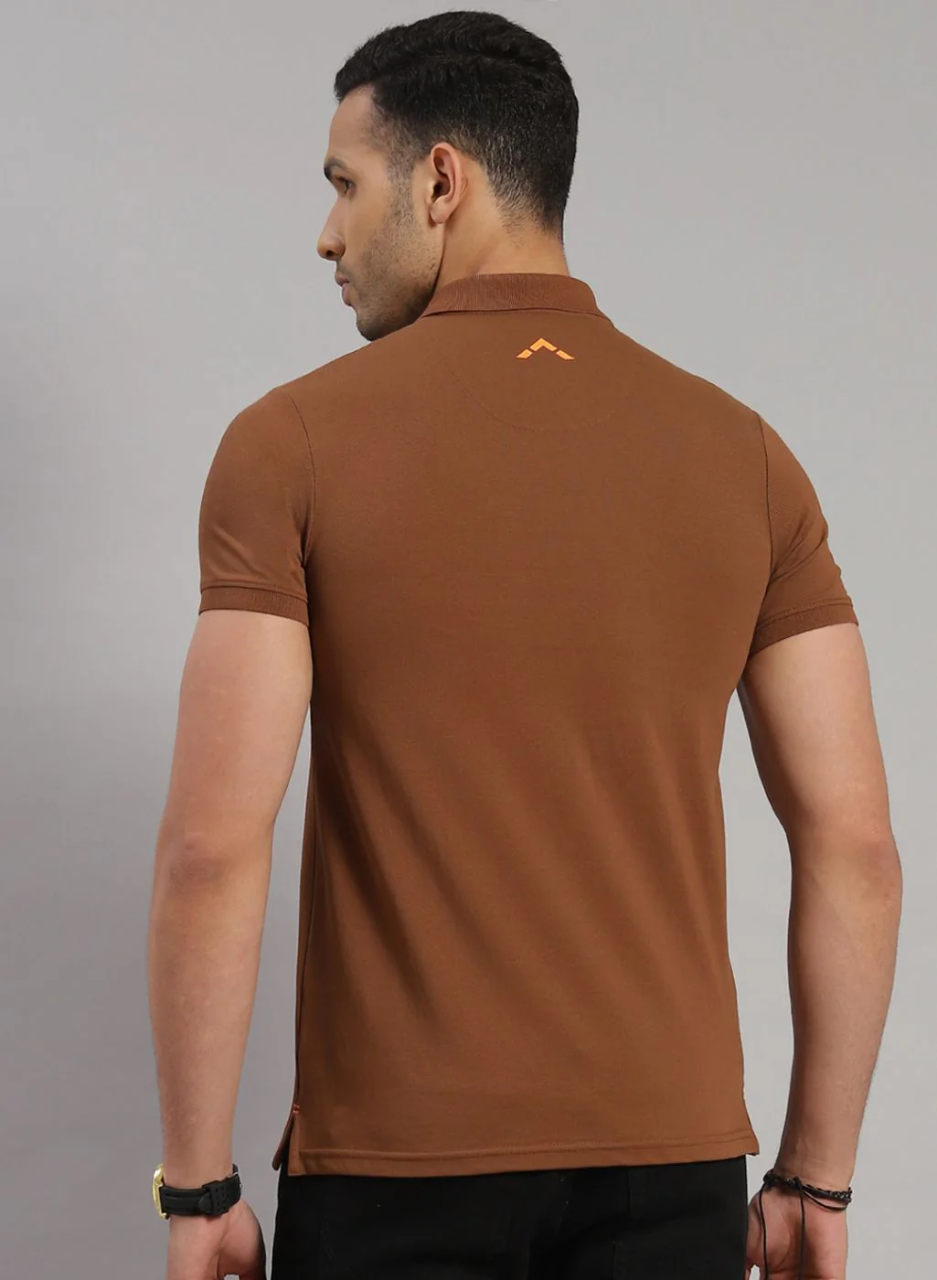 Rock.it Men Brown Solid T-Shirt - Image 5