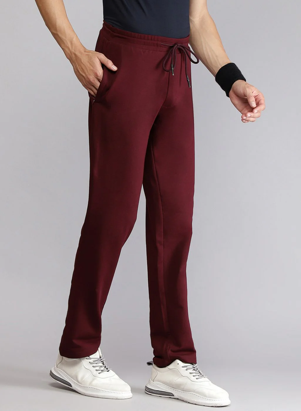 Rock.it Men Burgundy Smart Fit Lower - Image 4