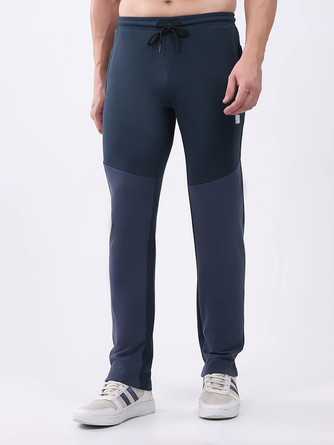Rock.it Men Dark Blue Solid Mock Neck Full Sleeve Winter Tracksuit - Image 6