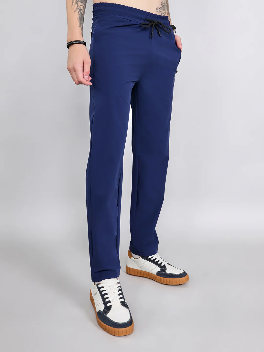 Rock.it Men Dark Blue Solid Regular Fit Lower - Image 2