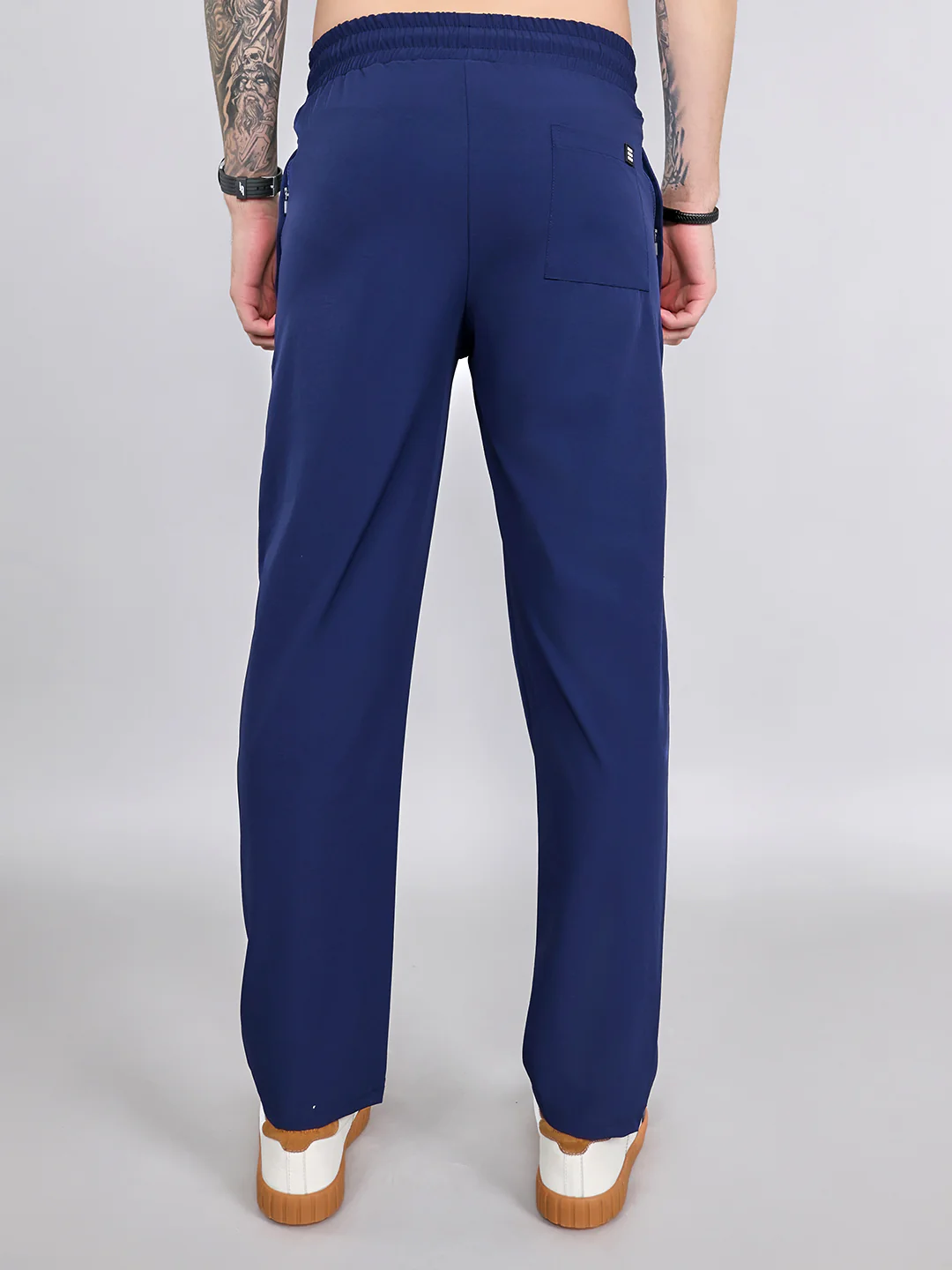 Rock.it Men Dark Blue Solid Regular Fit Lower - Image 4