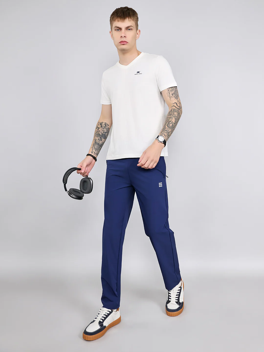 Rock.it Men Dark Blue Solid Regular Fit Lower - Image 7