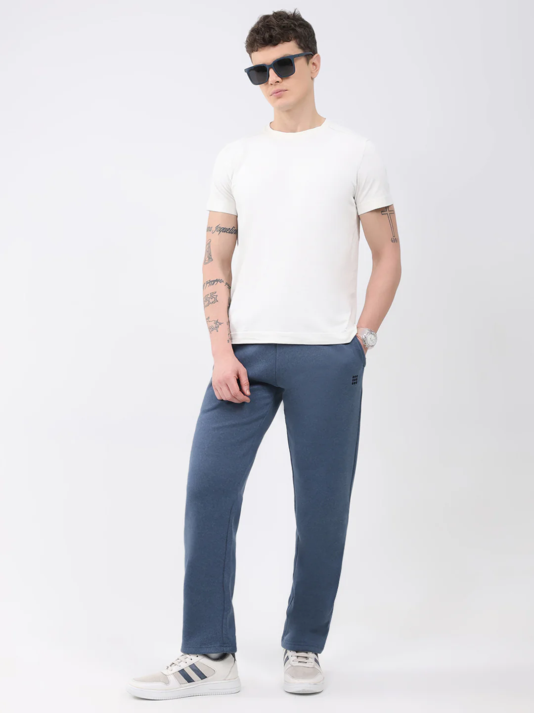Rock.it Men Dark Blue Solid Regular Fit Winter Lower - Image 2