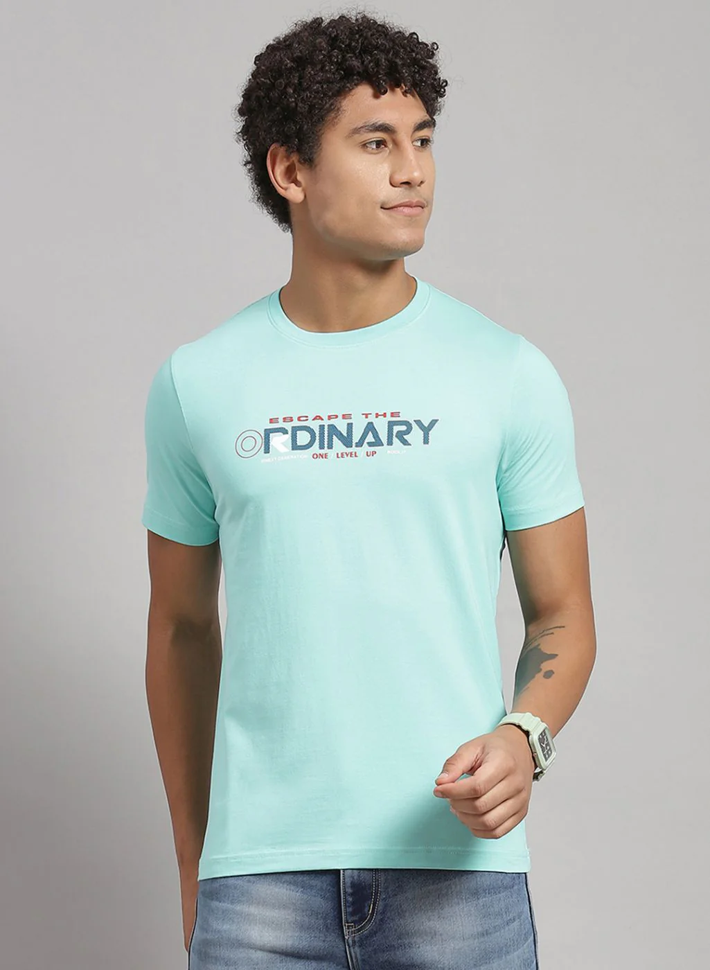 Rock.it Men Green Printed T-Shirt 2 Pc - Image 2