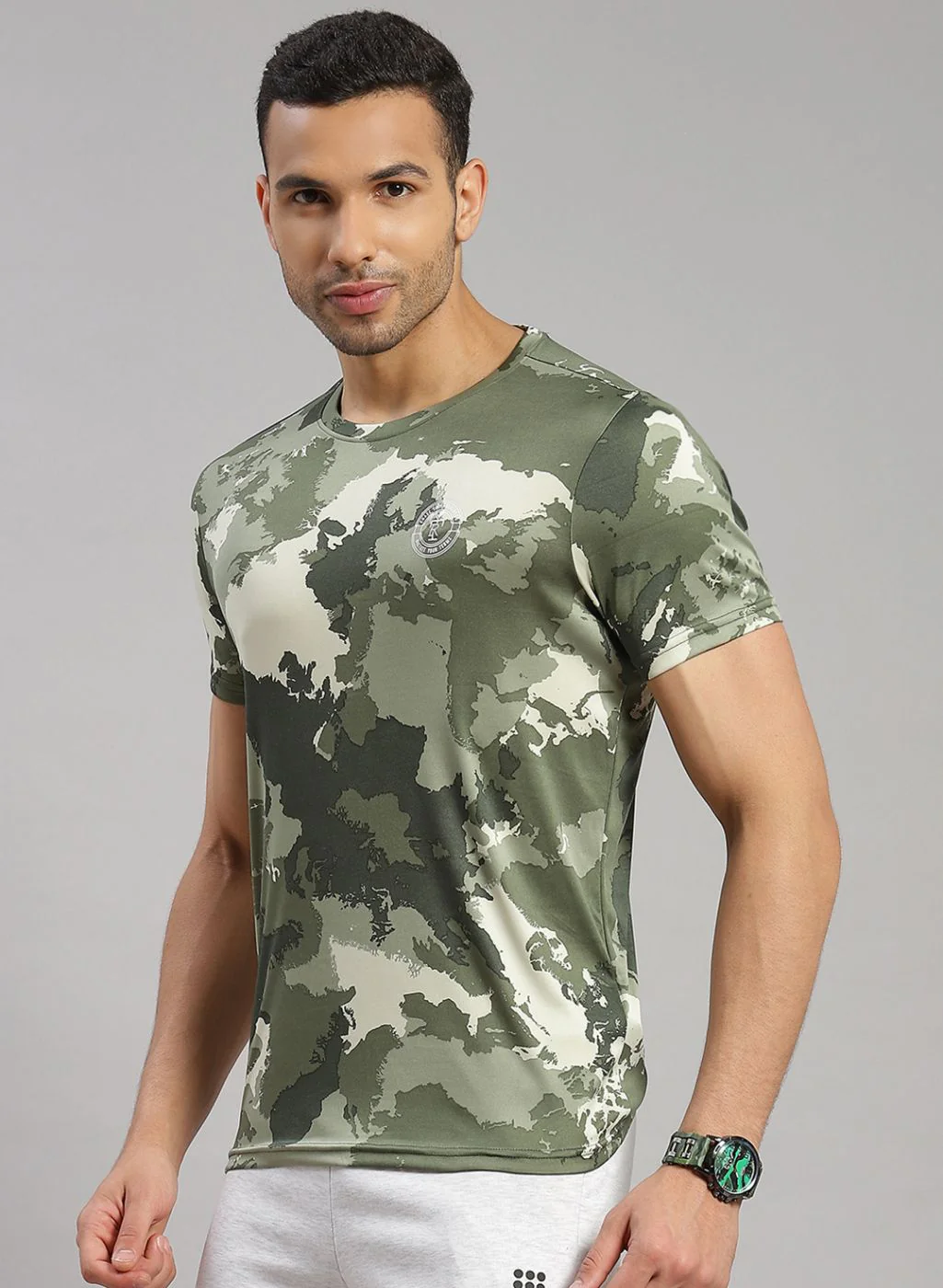 Rock.it Men Green Printed T-Shirt - Image 3