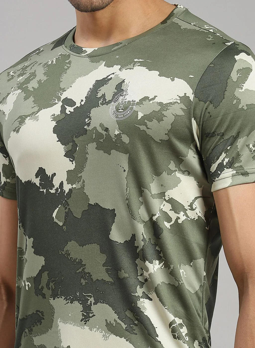Rock.it Men Green Printed T-Shirt - Image 6