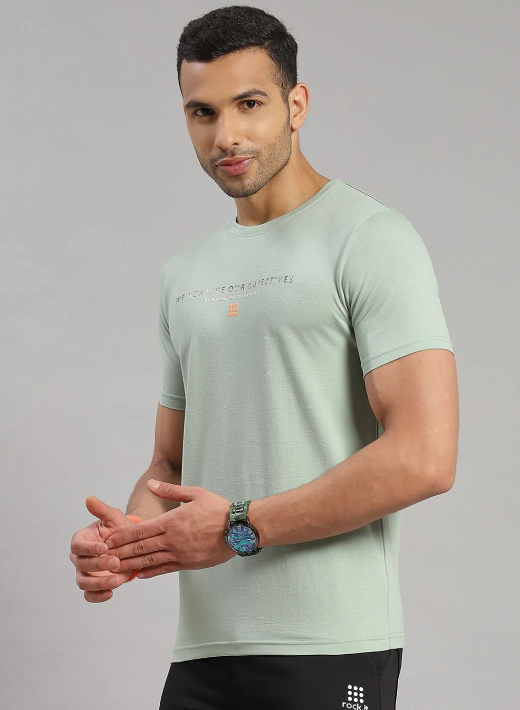 Rock.it Men Green Printed T-Shirt - Image 3