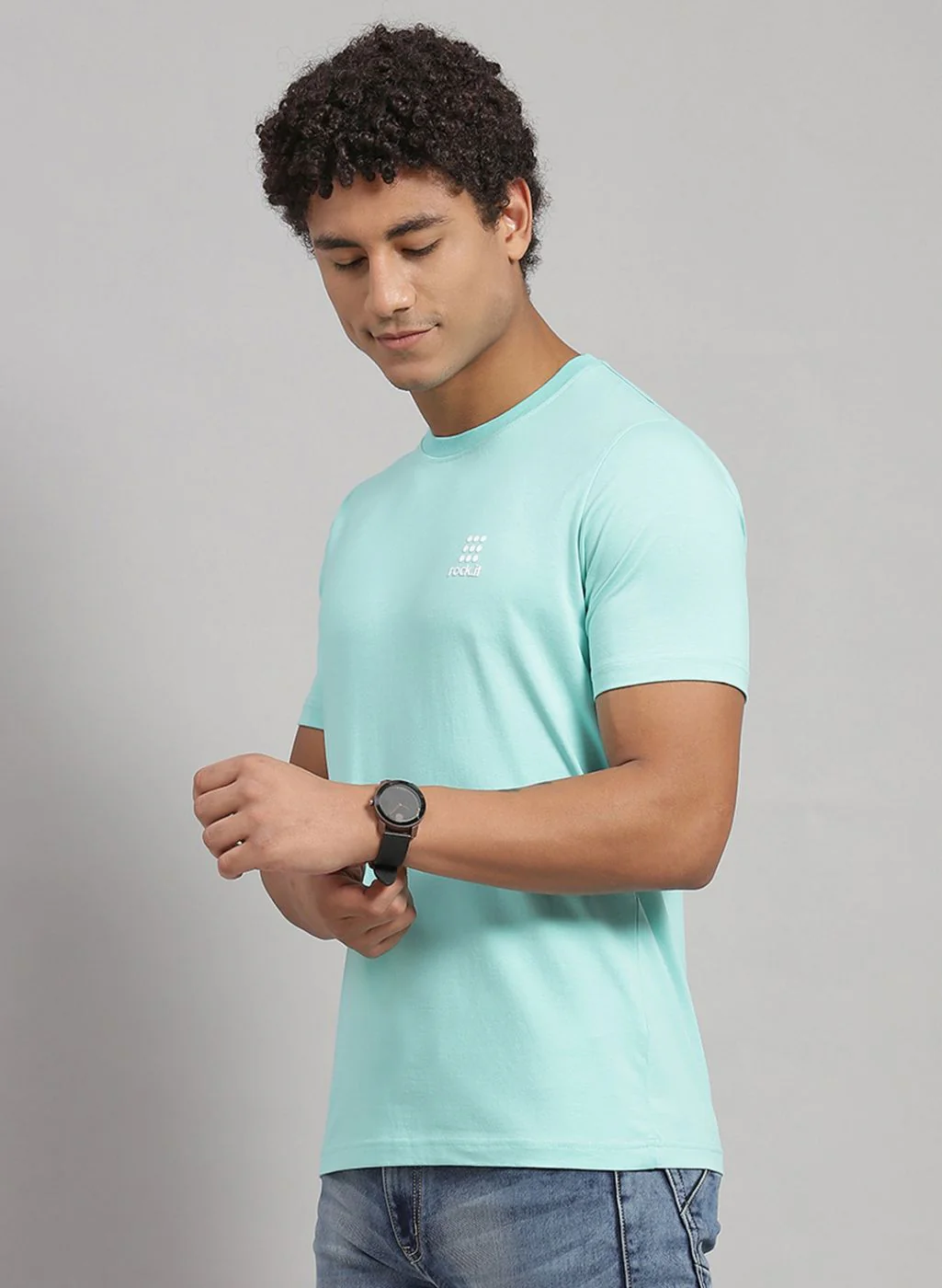 Rock.it Men Green Solid T-Shirt 2 Pc - Image 3