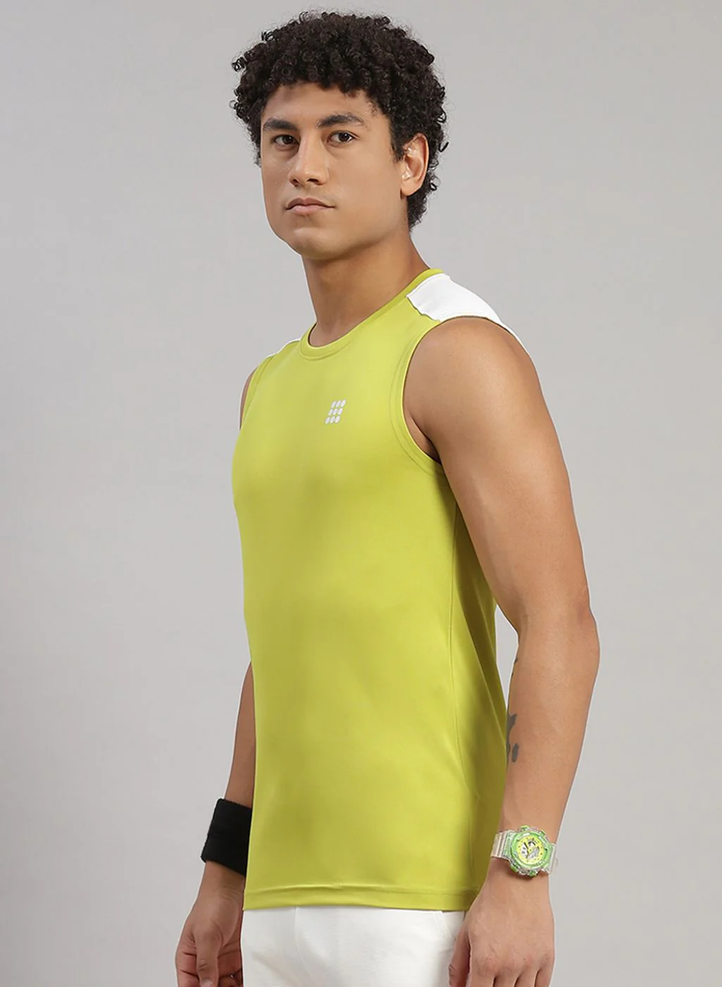 Rock.it Men Green Solid T-Shirt - Image 3