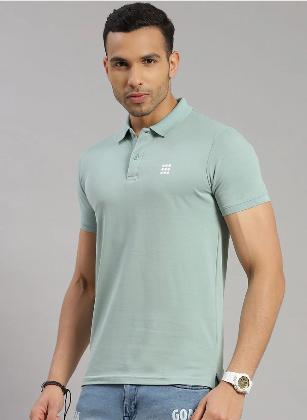Rock.it Men Green Solid T-Shirt