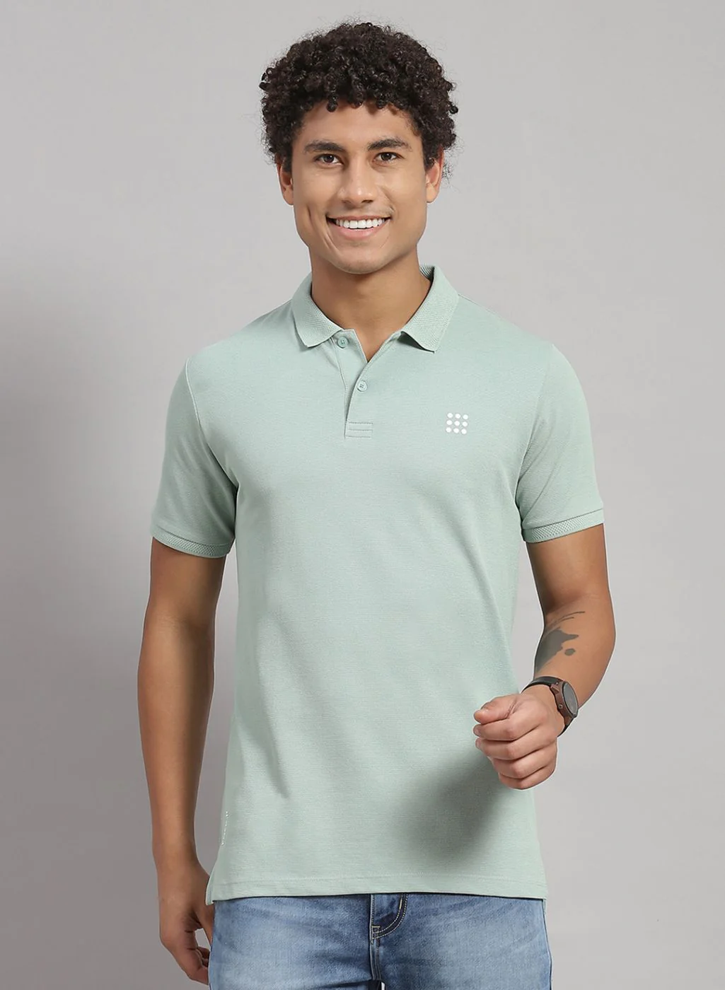 Rock.it Men Green Solid T-Shirt