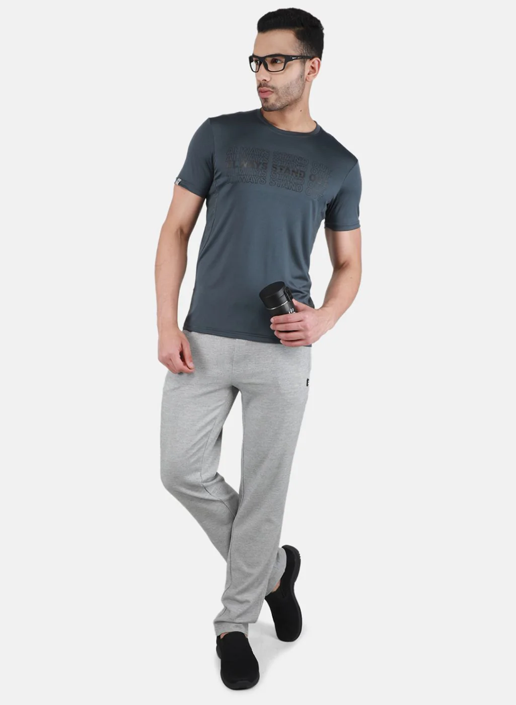 Rock.it Men Grey Printed T-Shirt - Image 4
