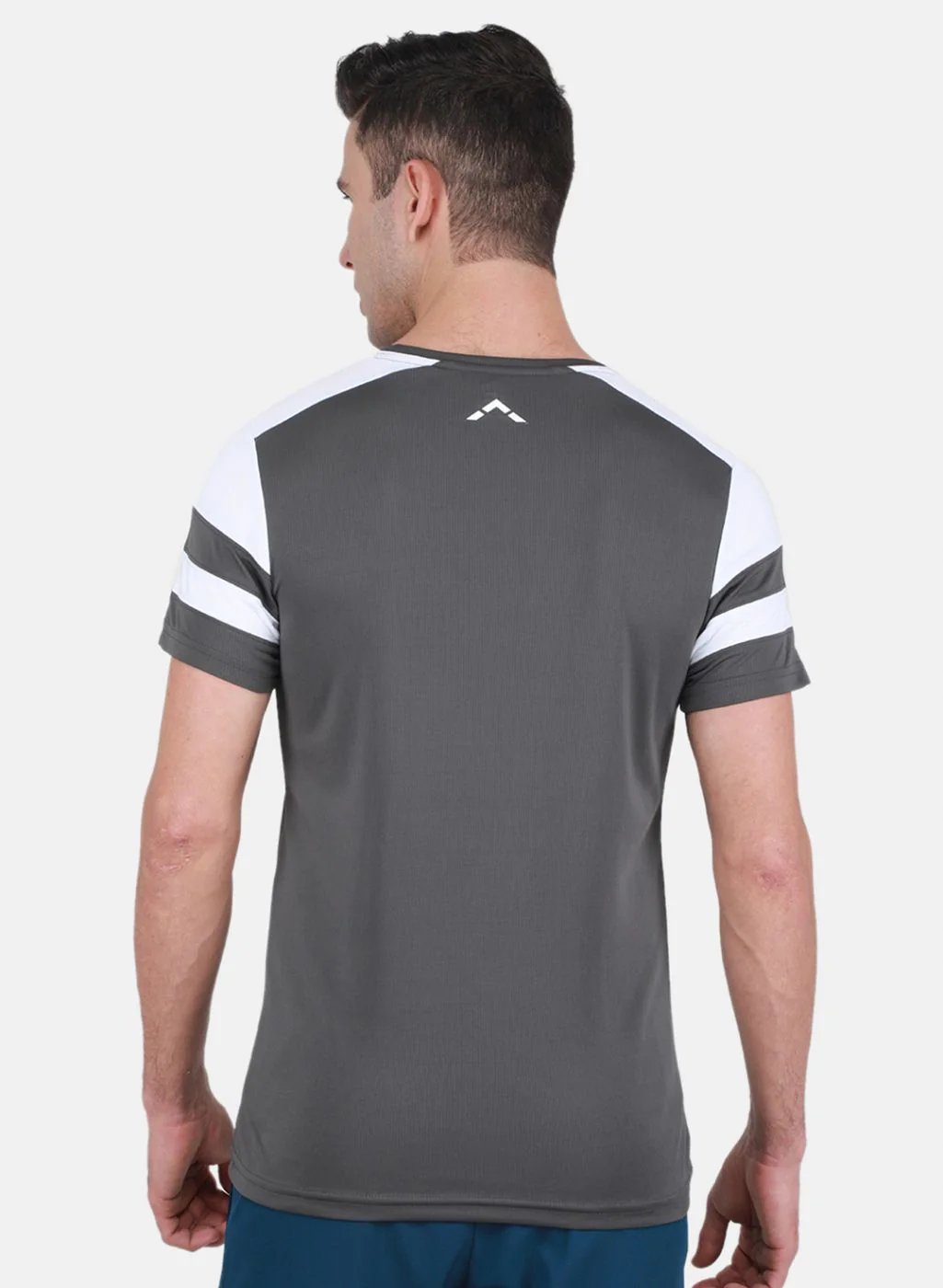 Rock.it Men Grey Self Design T-Shirt - Image 3
