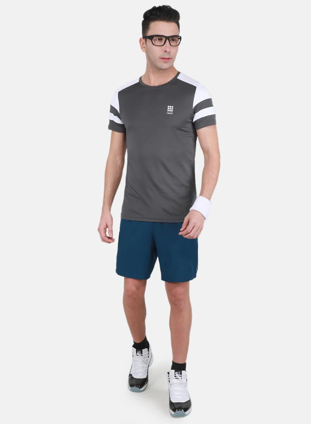 Rock.it Men Grey Self Design T-Shirt - Image 4