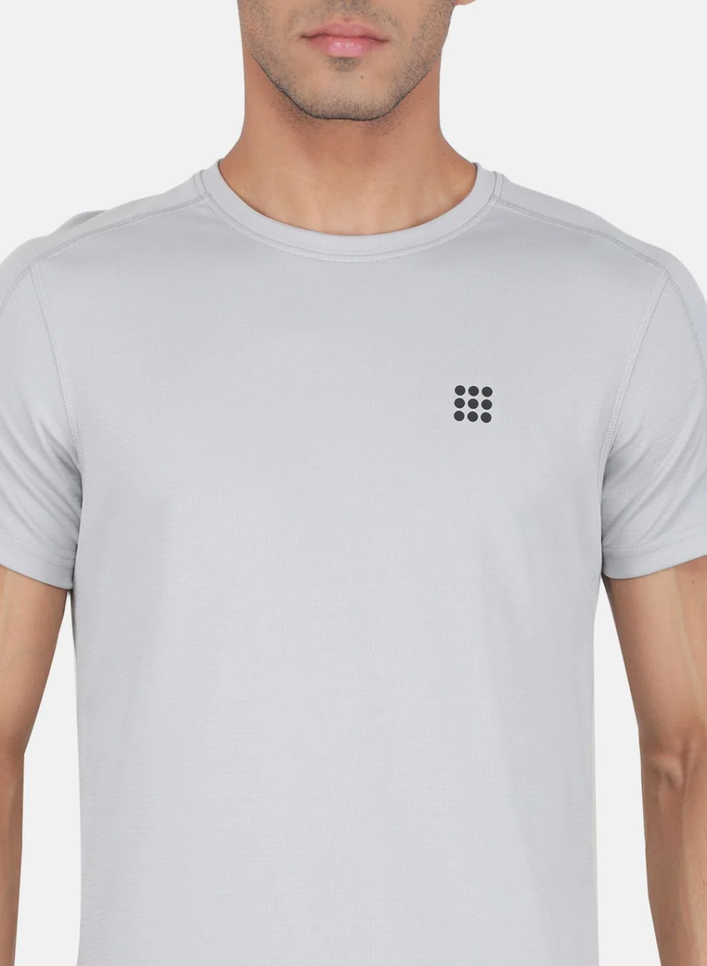 Rock.it Men Grey Self Design T-Shirt - Image 5